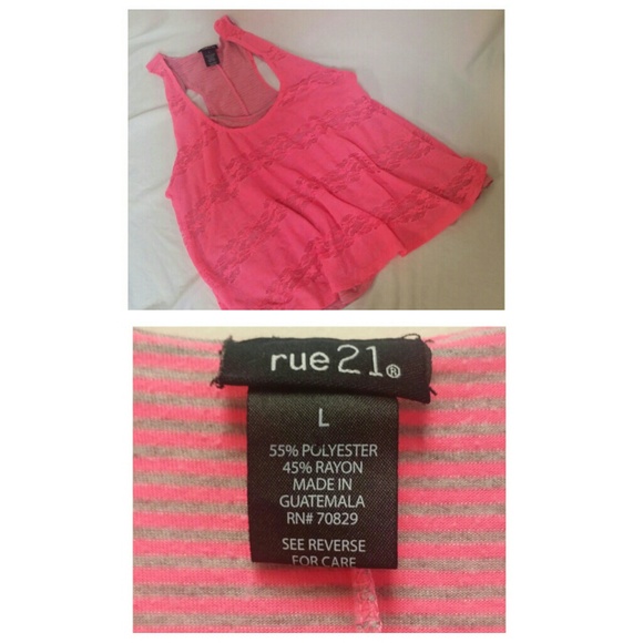 Pink Razor Back Lace Tank! - Picture 4 of 4