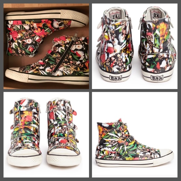 Urban Outfitters Shoes - 🎉🎉HP🎉🎉 Ash Floral Print Leather High Top