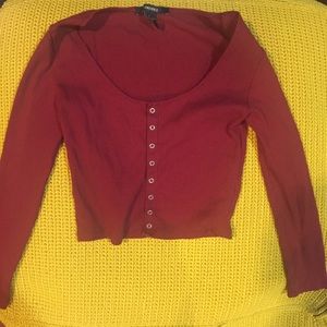 forever 21 long sleeve crop top