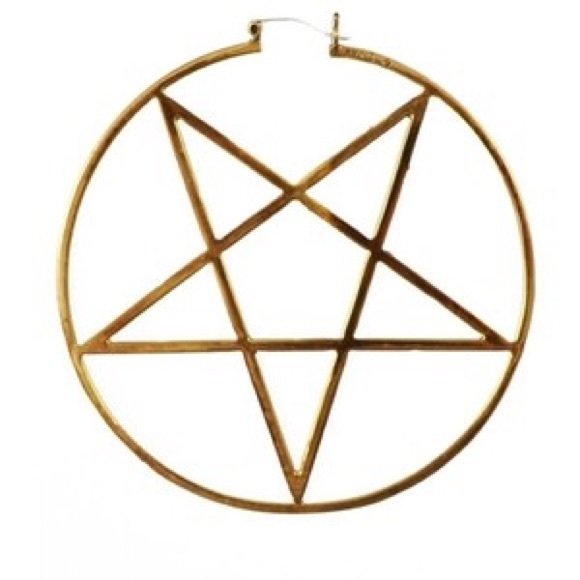 Pamela Love brass Pentagram Single Earring medium