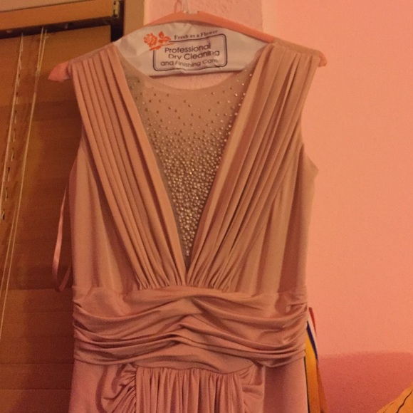 Dusty rose evening gown