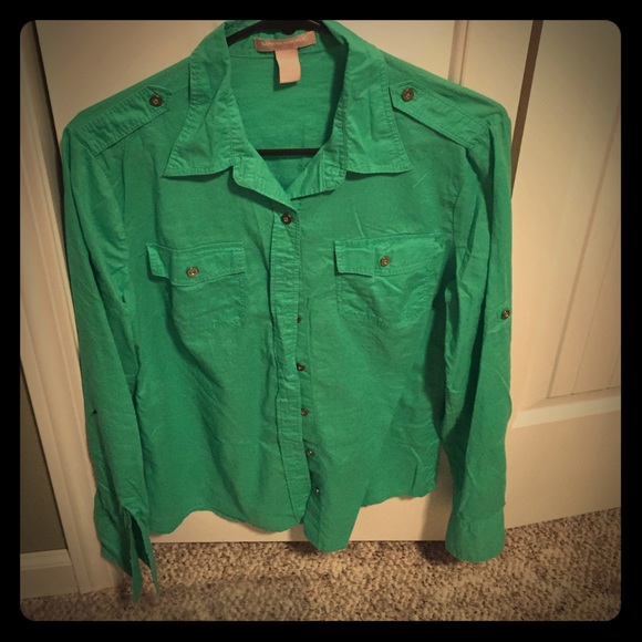 Banana Republic Green Blouse size L
