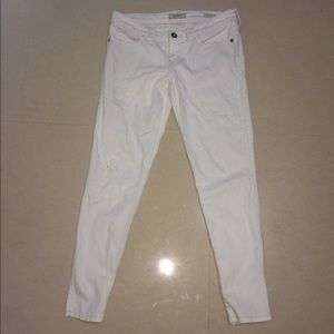 White lace patch guess jeans