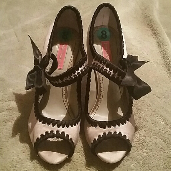 Betsey Johnson peep toe heels