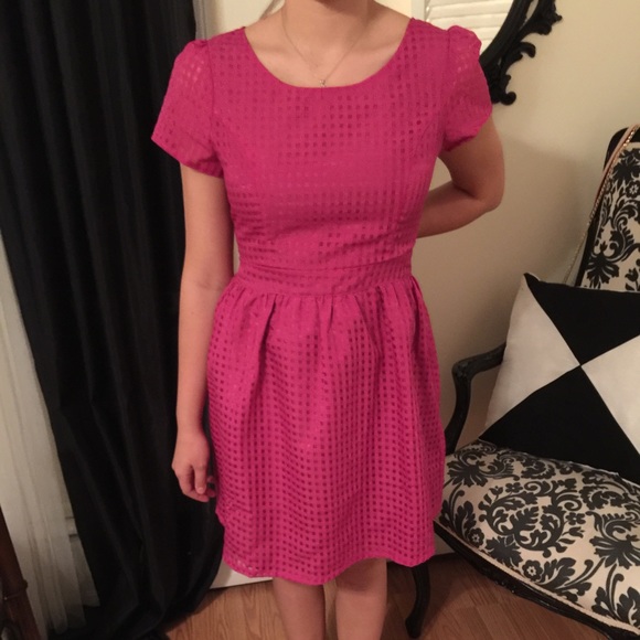 Francesca's Pink Gingham Dress
