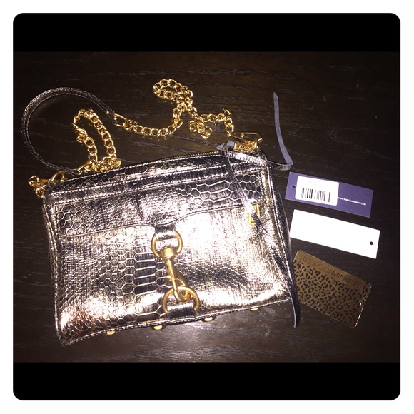 Rebecca Minkoff Gold Python-Print Mac Mini