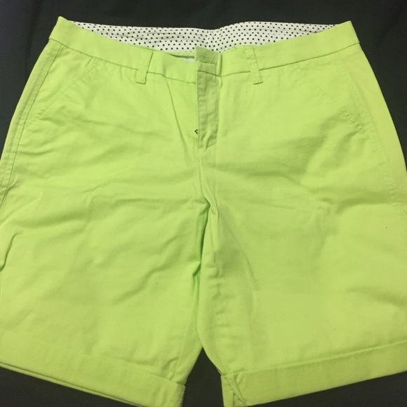 Lime green khaki like shorts