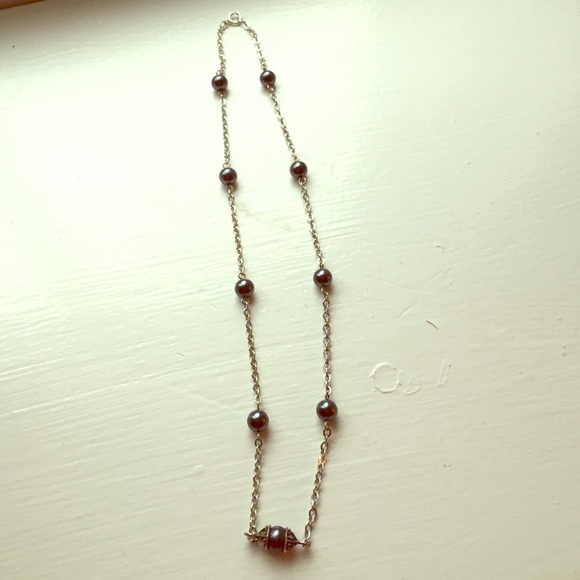 Banana Republic necklace with grey pearls