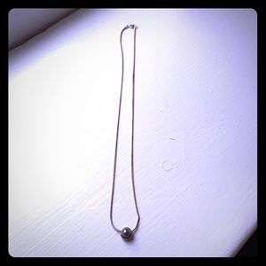 Sterling silver necklace with freshwater pearl