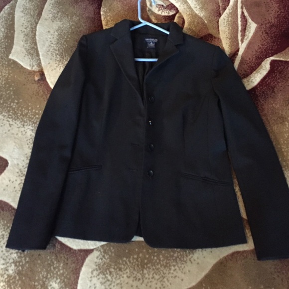 Ann Taylor black jacket.  100% polyester.