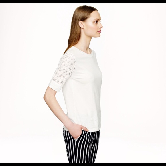 50% OFF - JCREW Eyelet Back-Zip T-shirt