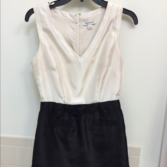 work to drinks dress banana republic  - raw silk