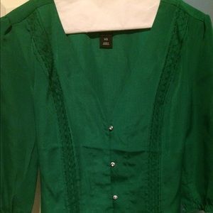 New York and Co crystal embellished top.