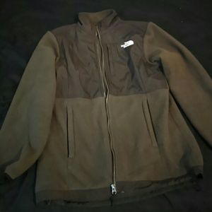 A brown North Face jacket