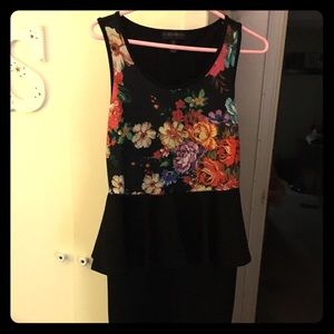 Black floral dress