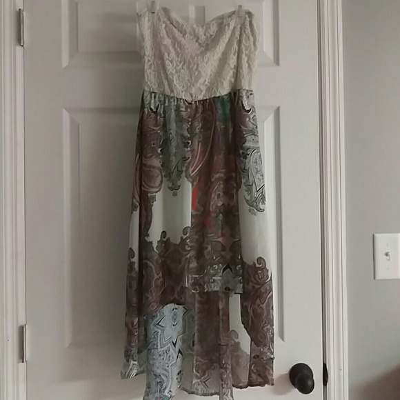 Lace high low dress