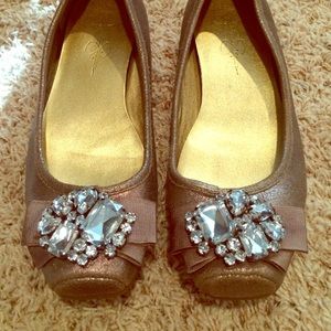 Jessica Simpson Lepolia flats Sz 8 - pewter
