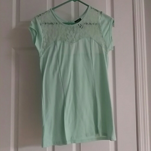 Mint lace top