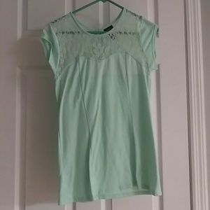 Mint lace top