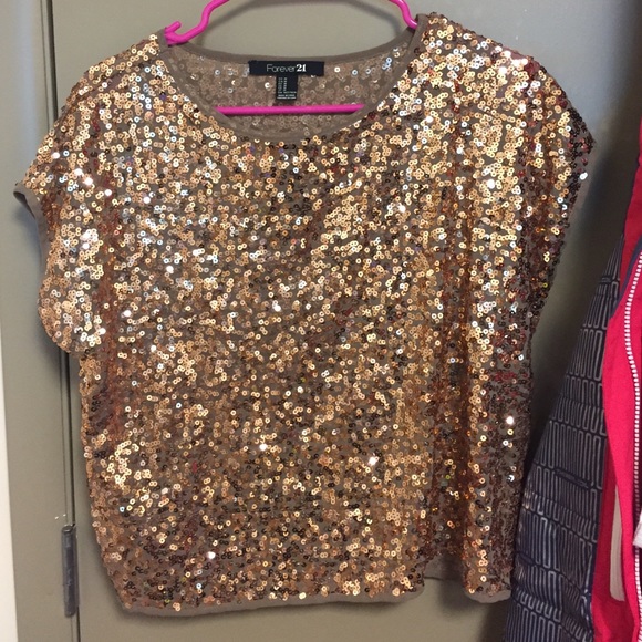 Gold sparkly top