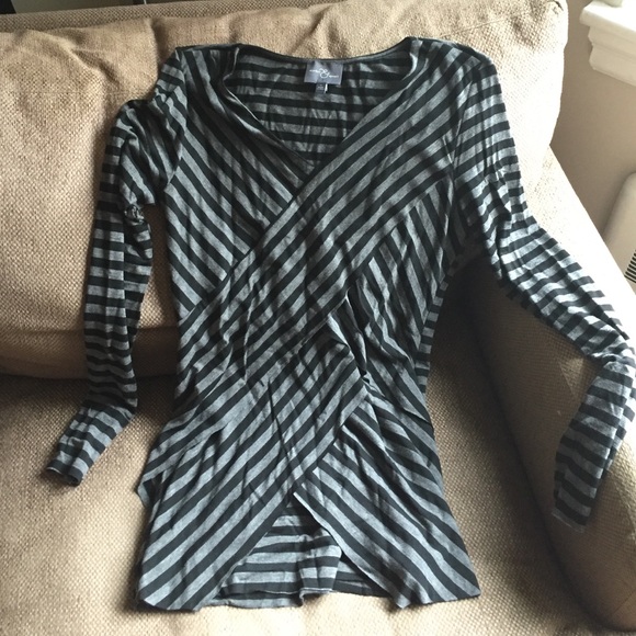 Black and grey striped top. NWT