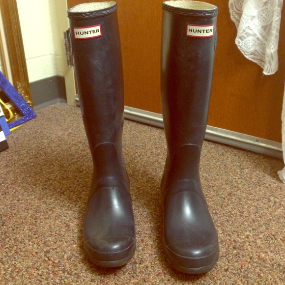 Women's Navy Hunter Rainboots
