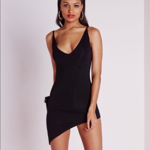 black jersey mini dress