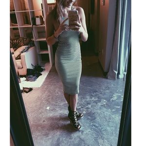 NWT striped bodycon midi dress