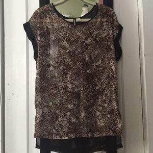 Sheer Leopard Print Top