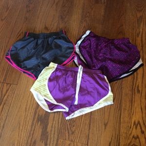 Bundle of 3 pair of running shorts, 2 small, 1 XS