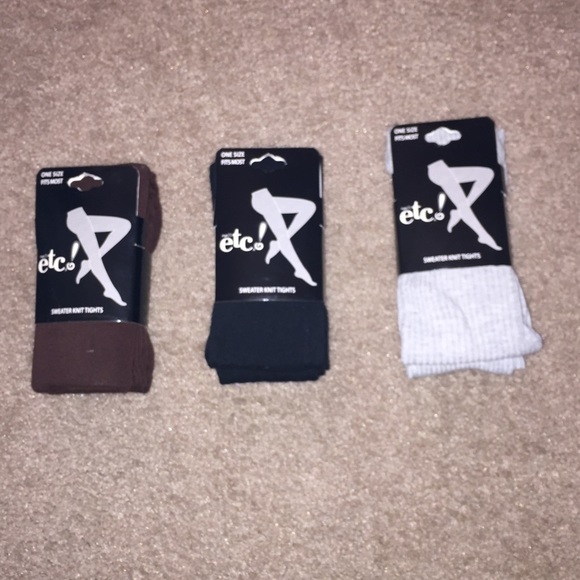 Sweater knit tights. Never been worn!