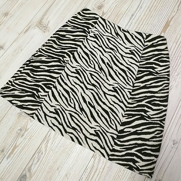 Zebra print skirt