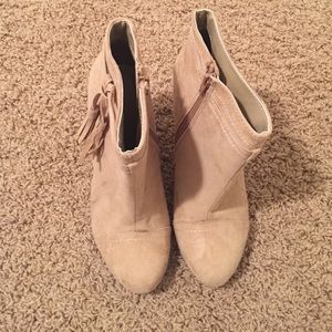 Tan booties