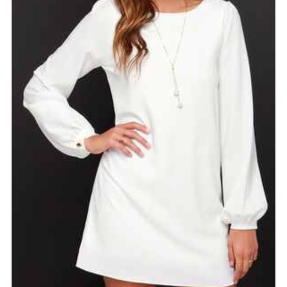 Lulu's ivory long sleeve dress