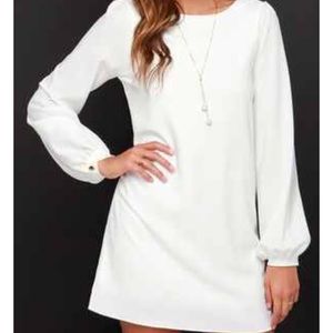 Lulu's ivory long sleeve dress