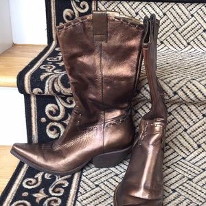 Metallic cowboy boots
