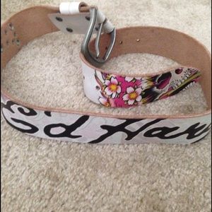 NWOT! 100% Authentic Ed Hardy Leather Belt