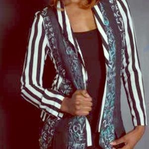 Men's ties - graffiti striped blazer