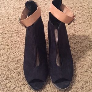 Open toe booties