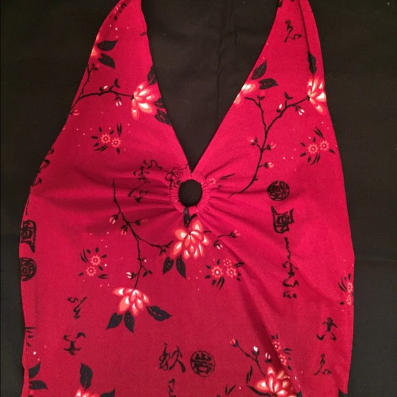 SOLD ASIAN INSPIRED HALTER TOP ❤️ - Picture 3 of 3
