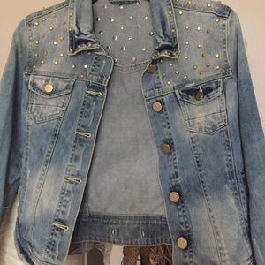 Studded jean jacket
