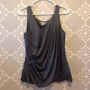 H&M satin blouse with rosette