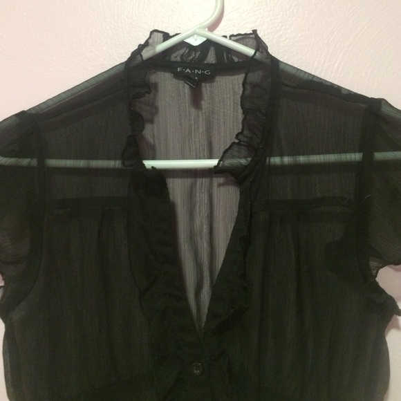 Sheer black top - Picture 2 of 2