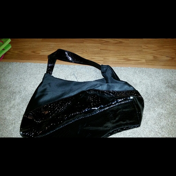 Black leather purse