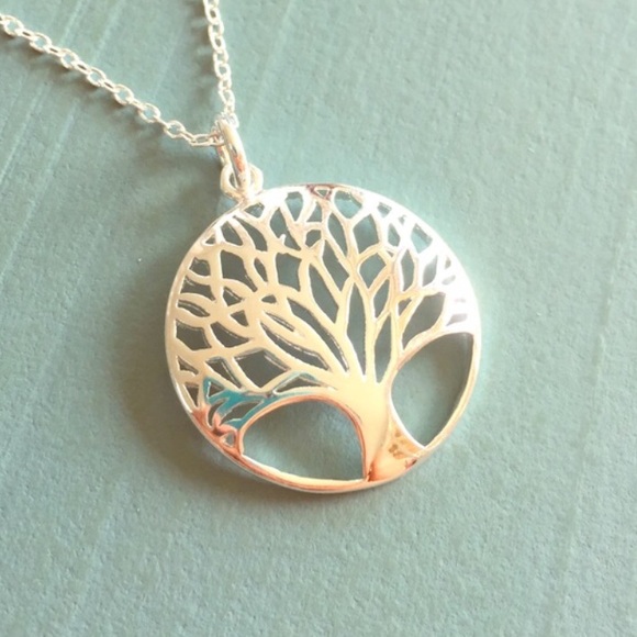 Silver tree of life necklace
