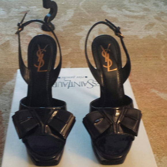 YSL Platform Slingback Heels - Picture 5 of 10