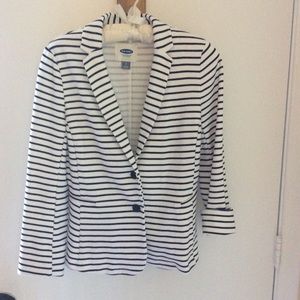 Black & White Striped Blazer