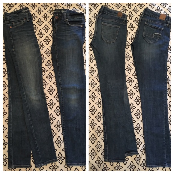 2 pairs of American Eagle skinny jeans size 0