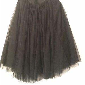 Black Tulle Full-Length Tutu Ballerina Skirt
