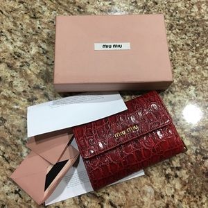 Miu Miu Lipstick Red Wallet